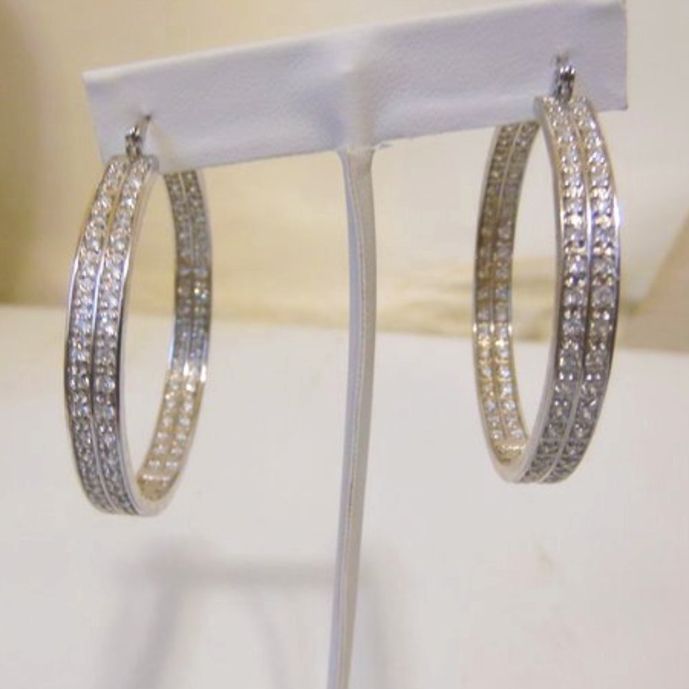 COPY - Real Collectibles by Adrienne Inside-out Pierced Hoop Earrings
